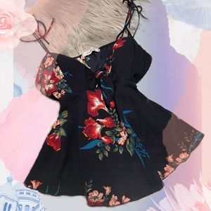 Tie front Floral Cami top